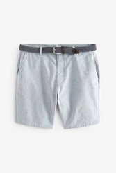 Next Chinoshorts Oxford-Shorts mit Gürtel 