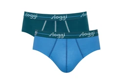 sloggi Slip Herren Slips Start midi C2P box (2er Pack) Blau/Hellblau/Grün/Türkis