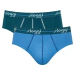 sloggi Slip Herren Slips Start midi C2P box (2er Pack) Blau/Hellblau/Grün/Türkis