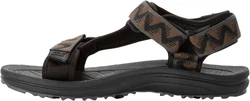 Jack Wolfskin WAVE BREAKER Sandale mit Klettverschluss Dunkelbraun/Grau/Beige/Orange/Dunkelgrau/Creme/Braun/Khaki/Schwarz