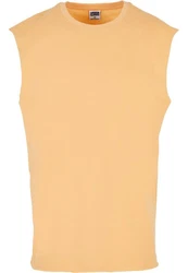 URBAN CLASSICS T-Shirt Open Edge Sleeveless Tee Orange/Gelb/Braun