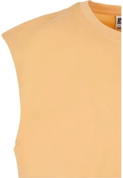 URBAN CLASSICS T-Shirt Open Edge Sleeveless Tee Orange/Gelb/Braun