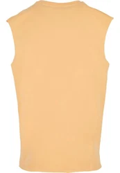 URBAN CLASSICS T-Shirt Open Edge Sleeveless Tee Orange/Gelb/Braun