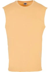 URBAN CLASSICS T-Shirt Open Edge Sleeveless Tee Orange/Gelb/Braun