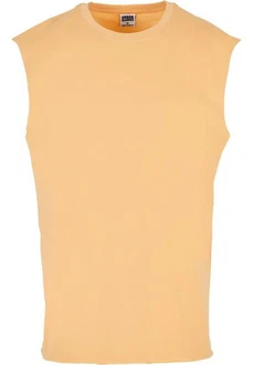 URBAN CLASSICS T-Shirt Open Edge Sleeveless Tee Orange/Gelb/Braun
