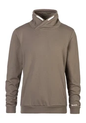 Bench. Loungewear Sweatshirt mit Stehkragen Grau/Khaki/Braun/Beige