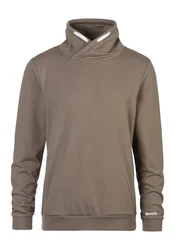 Bench. Loungewear Sweatshirt mit Stehkragen Grau/Khaki/Braun/Beige