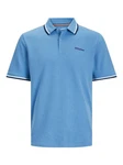 Jack & Jones Poloshirt JJCAMPA POLO SS Hellblau/Blau