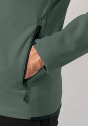 Jack Wolfskin Fleecejacke ALPGRAT HOODED FZ Hellgrün/Grün/Dunkelgrün