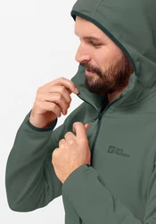 Jack Wolfskin Fleecejacke ALPGRAT HOODED FZ Hellgrün/Grün/Dunkelgrün