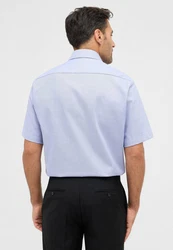Eterna Kurzarmhemd COMFORT FIT NON IRON Hellblau/Blau/Lila