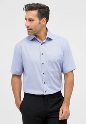 Eterna Kurzarmhemd COMFORT FIT NON IRON Hellblau/Blau/Lila