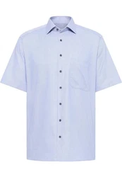 Eterna Kurzarmhemd COMFORT FIT NON IRON Hellblau/Blau/Lila