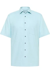 Eterna Kurzarmhemd MODERN FIT NON IRON Blau/Hellblau