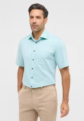 Eterna Kurzarmhemd MODERN FIT NON IRON Blau/Hellblau