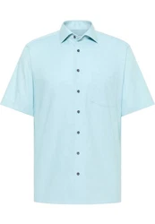 Eterna Kurzarmhemd MODERN FIT NON IRON Blau/Hellblau