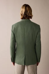 Next Leinensakko Sakko (1-tlg) Dunkelgrün/Grün/Khaki/Hellgrün