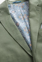 Next Leinensakko Sakko (1-tlg) Dunkelgrün/Grün/Khaki/Hellgrün