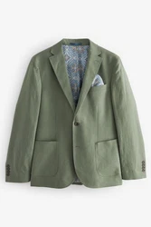 Next Leinensakko Sakko (1-tlg) Dunkelgrün/Grün/Khaki/Hellgrün