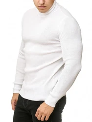 Red Bridge Herren Rollkragen Pullover Sweatshirt Strickpullover Weiß/Creme