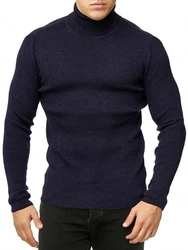 Red Bridge Herren Rollkragen Pullover Sweatshirt Strickpullover Dunkelblau