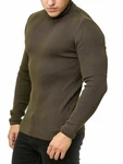 Red Bridge Herren Rollkragen Pullover Sweatshirt Strickpullover Khaki/Dunkelgrün