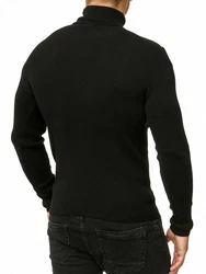 Red Bridge Herren Rollkragen Pullover Sweatshirt Strickpullover Schwarz