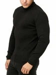 Red Bridge Herren Rollkragen Pullover Sweatshirt Strickpullover Schwarz