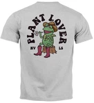 Neverless Print-Shirt Backprint T-Shirt Herren Rücken Druck Brustlogo Plant Lover Braun/Grau/Khaki/Dunkelgrün/Rosa/Rot