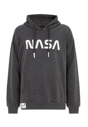 RedBridge Herren Kapuzenpullover Hoodie NASA Hellgrau/Dunkelgrau