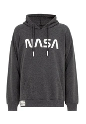 RedBridge Herren Kapuzenpullover Hoodie NASA Hellgrau/Dunkelgrau