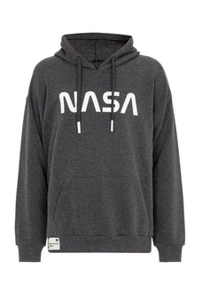 RedBridge Herren Kapuzenpullover Hoodie NASA Hellgrau/Dunkelgrau