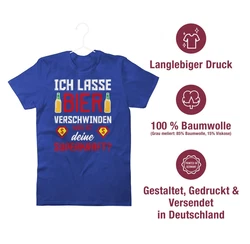 Shirtracer T-Shirt Ich lasse Bier verschwinden was ist deine Superkraft Party & Alkohol Herren Blau/Braun/Hellblau