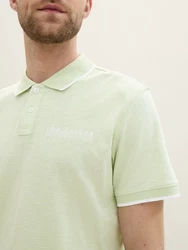 TOM TAILOR Poloshirt mit Logoprint Hellgrün/Grün