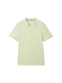 TOM TAILOR Poloshirt mit Logoprint Hellgrün/Grün