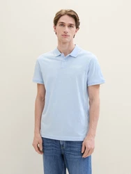 TOM TAILOR Poloshirt mit Logoprint Hellblau/Blau