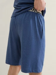 TOM TAILOR Bermudas Loungehose Blau/Dunkelblau