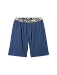 TOM TAILOR Bermudas Loungehose Blau/Dunkelblau