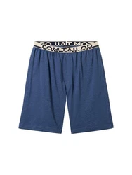 TOM TAILOR Bermudas Loungehose Blau/Dunkelblau