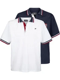 Poloshirt JOHAN in zwei Designs (2er-Pack)