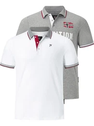 Poloshirt JOHAN in zwei Designs (2er-Pack)