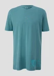 s.Oliver Kurzarmshirt T-Shirt mit Logo-Patch Türkis/Grün/Blau