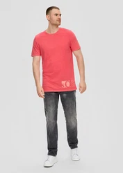 s.Oliver Kurzarmshirt T-Shirt mit Logo-Patch 