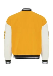 RedBridge Collegejacke Herren Sweatjacke Mustard/Ecru