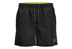 JACK & JONES Badeshorts Fiji Schwarz/Dunkelgrün/Gelb