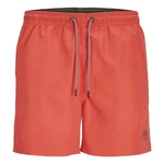 JACK & JONES Badeshorts Fiji Orange/Rot/Dunkelrot