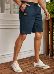 JMIERR Shorts Kurze Hosen Herren Chino Dunkelblau