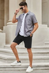 JMIERR Shorts Kurze Hosen Herren Chino 