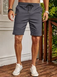 JMIERR Shorts Kurze Hosen Herren Chino Dunkelgrau/Grau/Hellgrau