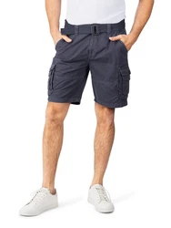 DENIMFY Cargoshorts DFUlli Regular Fit Blau/Dunkelblau